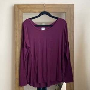 VS Pink Maroon Burgundy Super Soft Long Sleeve